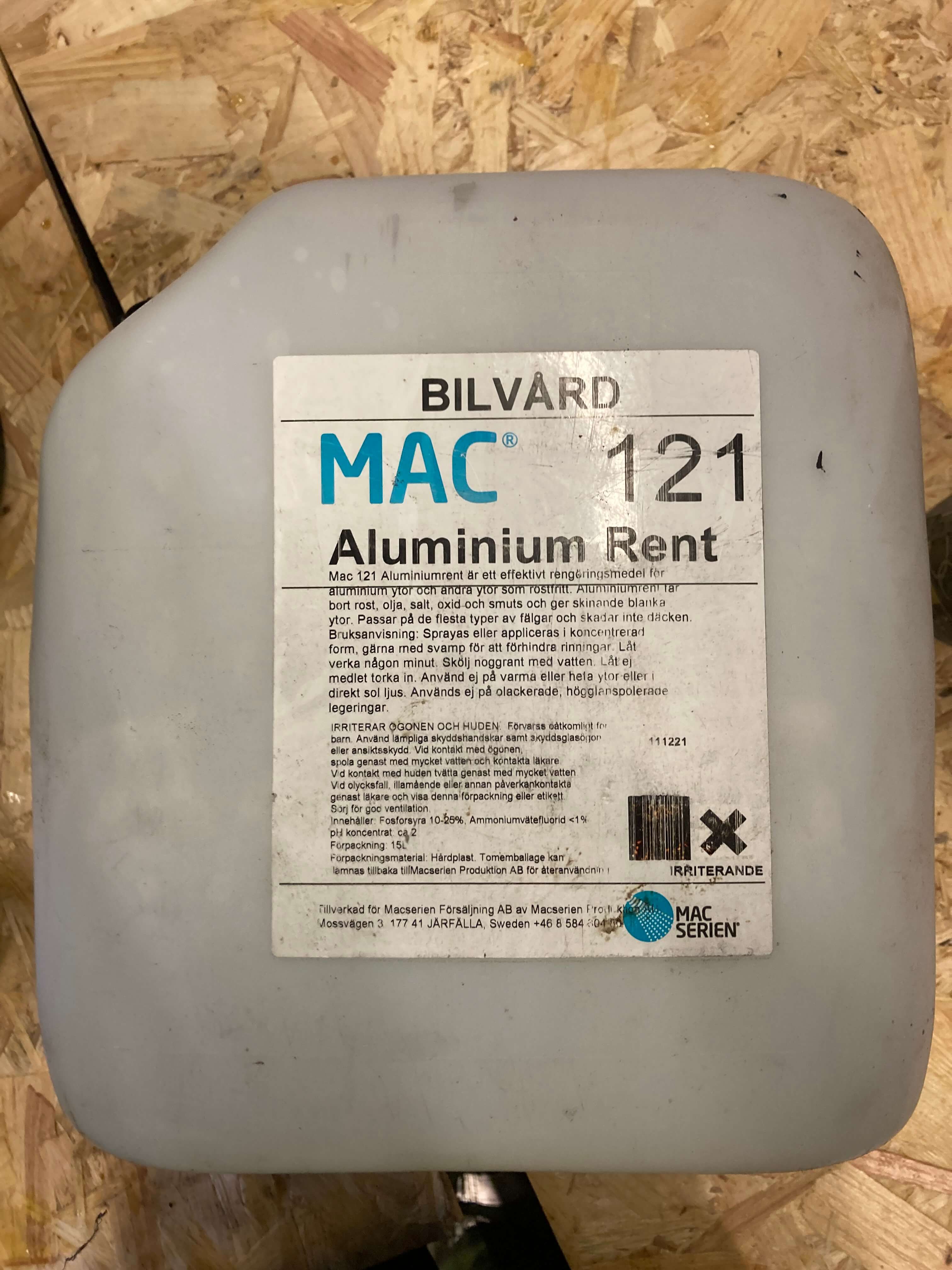 Bilvård Mac 121 Aluminium Rent