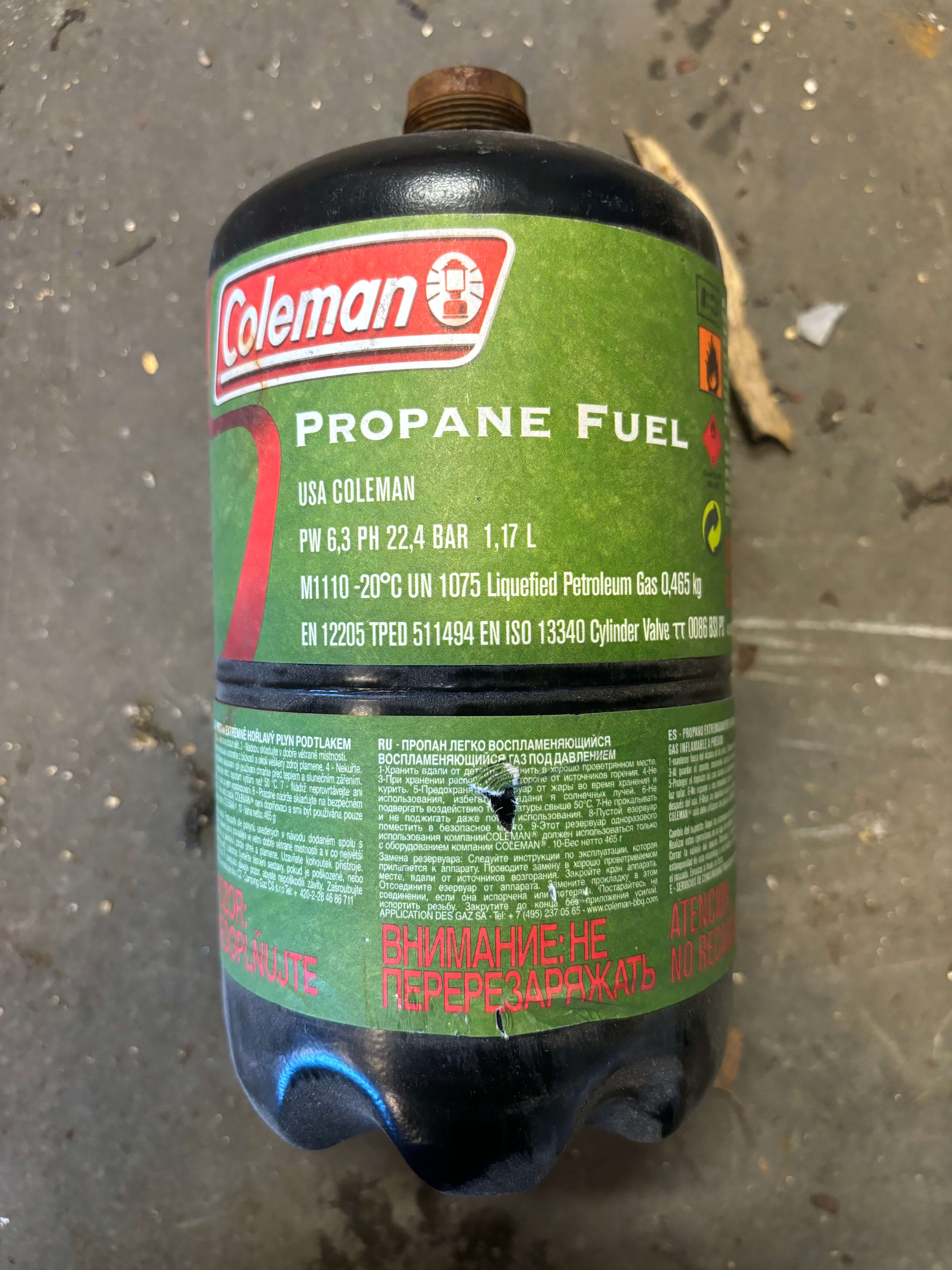 Coleman Propane Fuel