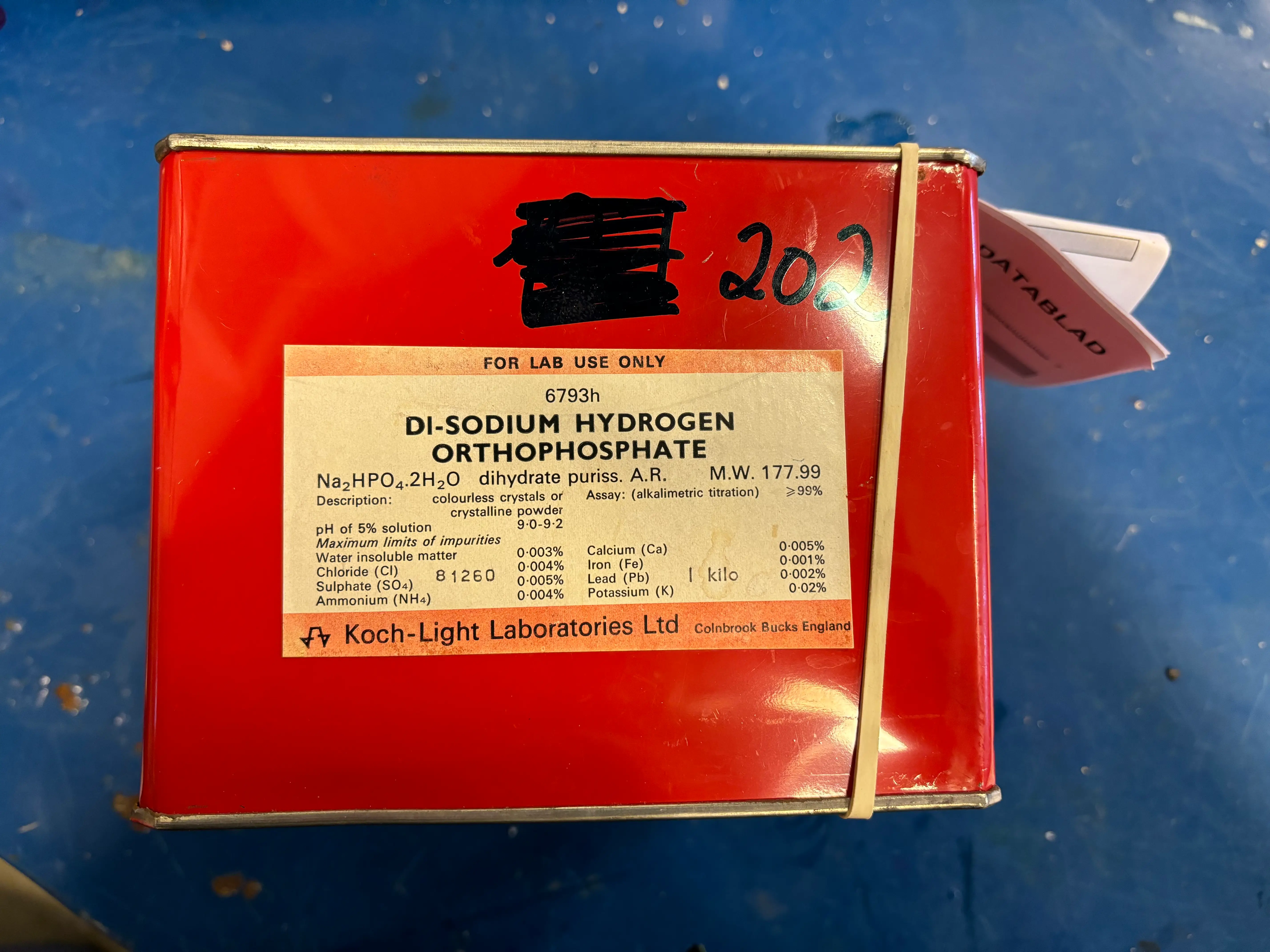 Di-sodium Hydrogen Orthophosphate Na2HPO42H20