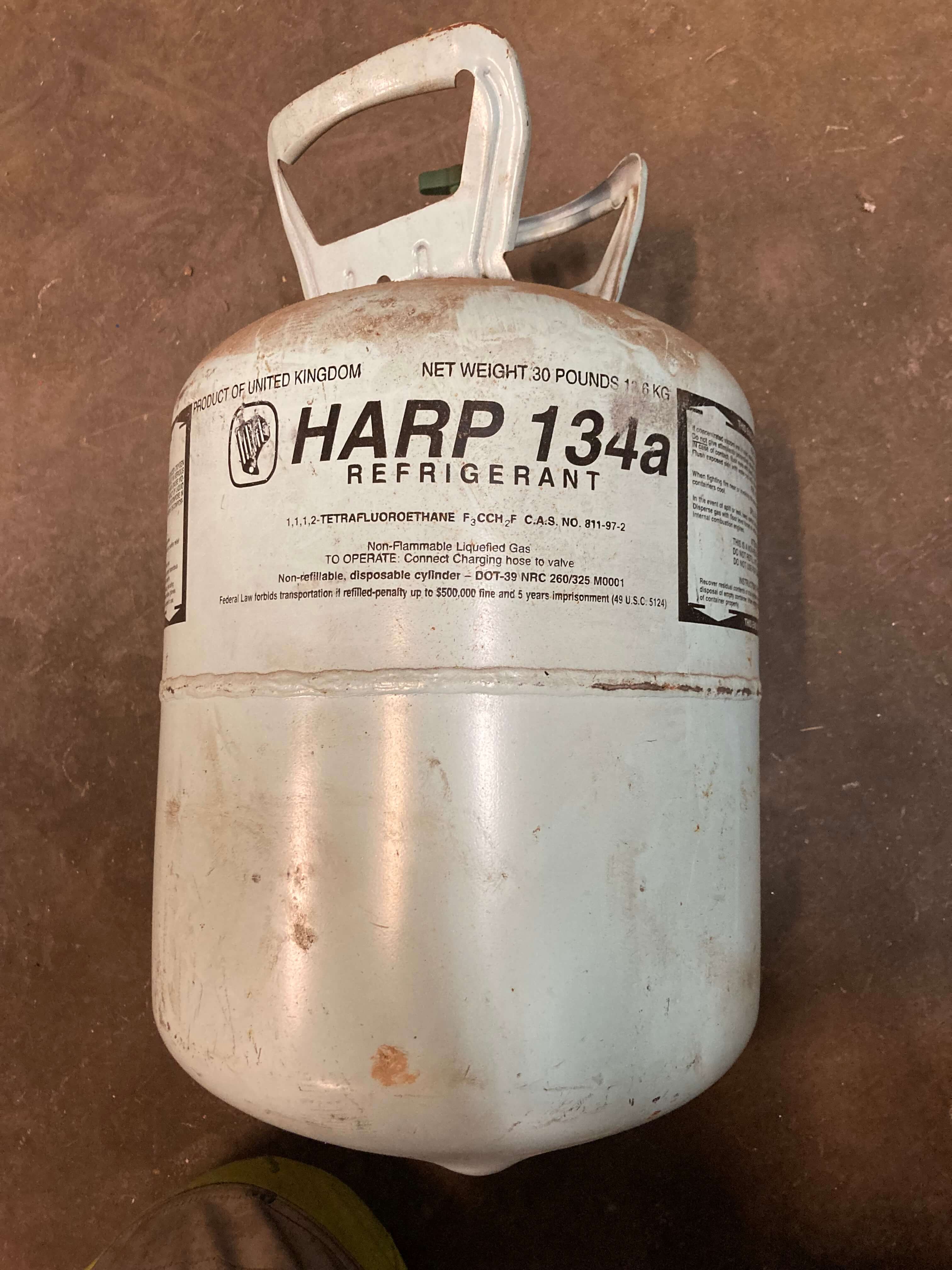 Harp 134a Refrigerant Product Of United Kingdom