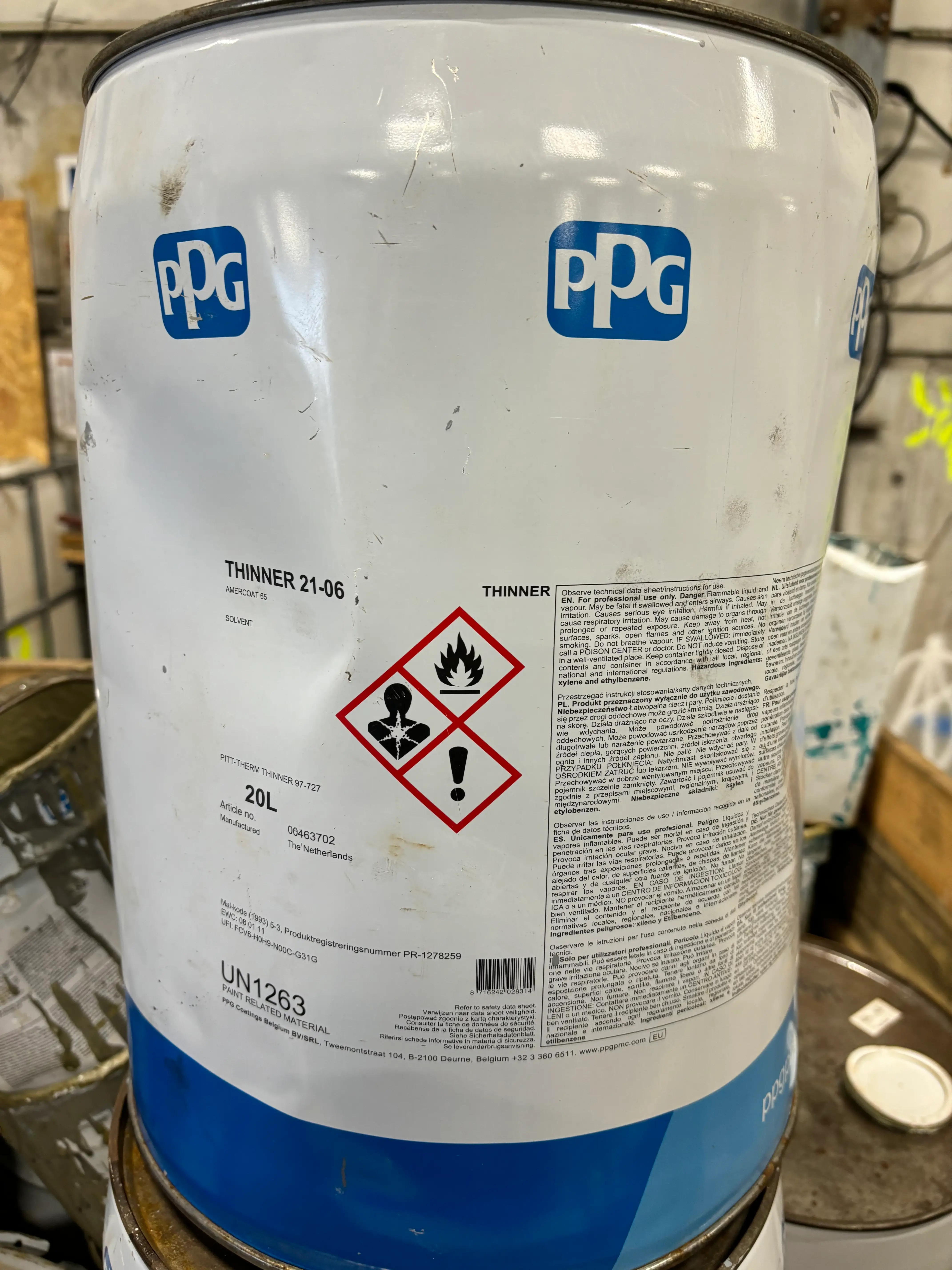 ppg Thinner 21 06 20L Un1263